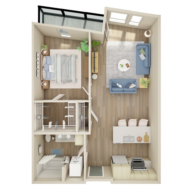 1 Bed, 1 Bath - M 706 floor plan